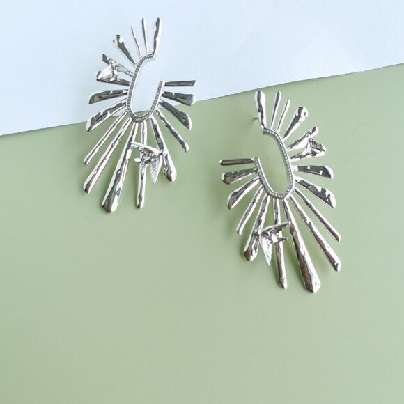 Kendra Scott Melody Hoop Earrings - Silver - Picture 2 of 4